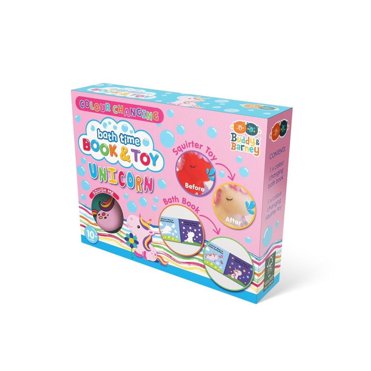Sada meniaca farbu knižka s hračkou - Jednorožec