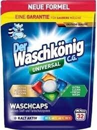 Waschkönig Ultra clean+Fresh wash Universal  gélové kapsule do prania 32ks