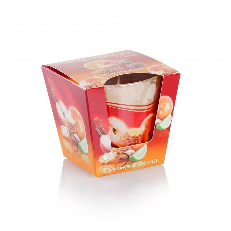 Bartek Candles   Christmas Time Pomaranč a škorica  Vonná sviečka 115g