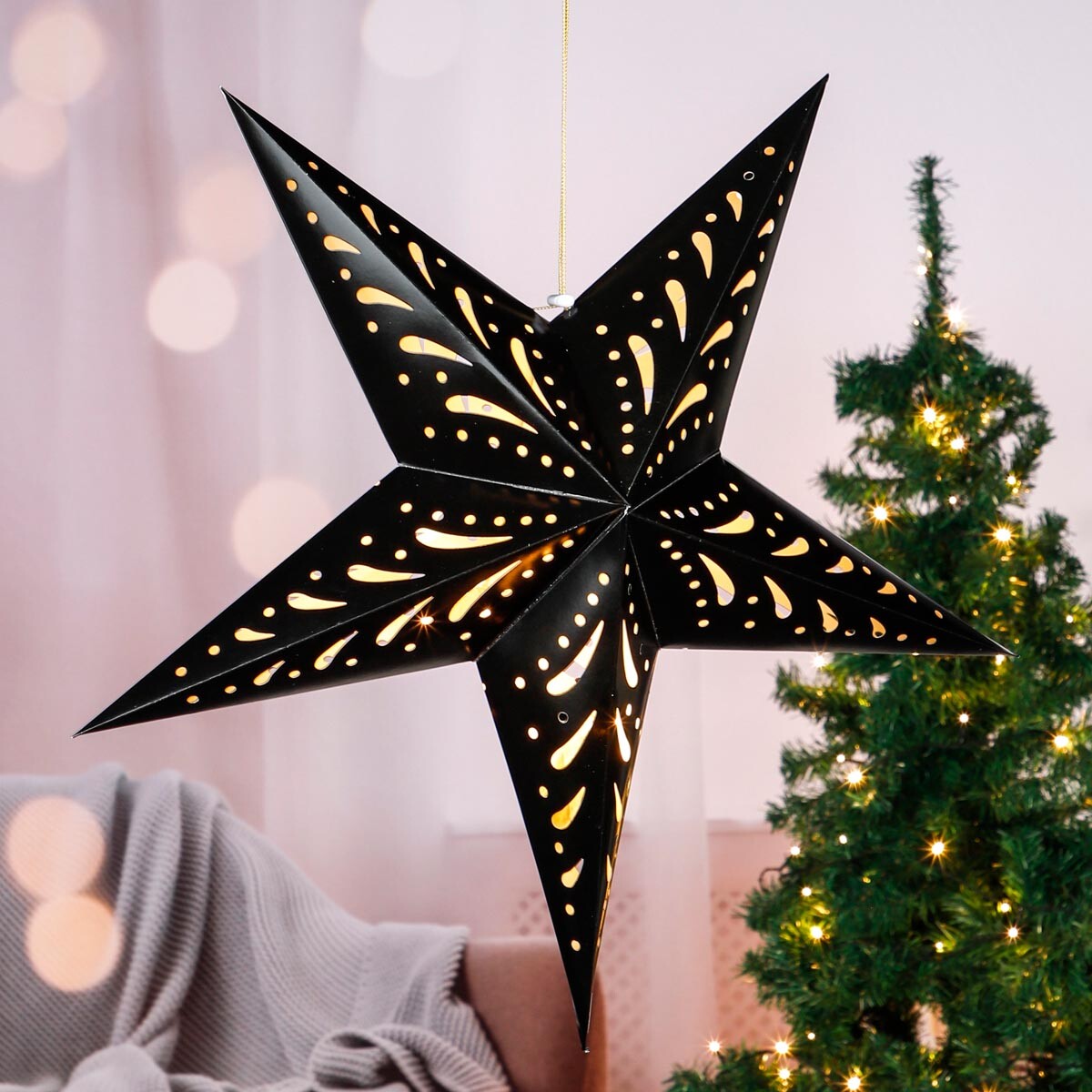 Papierová hviezda, čierna