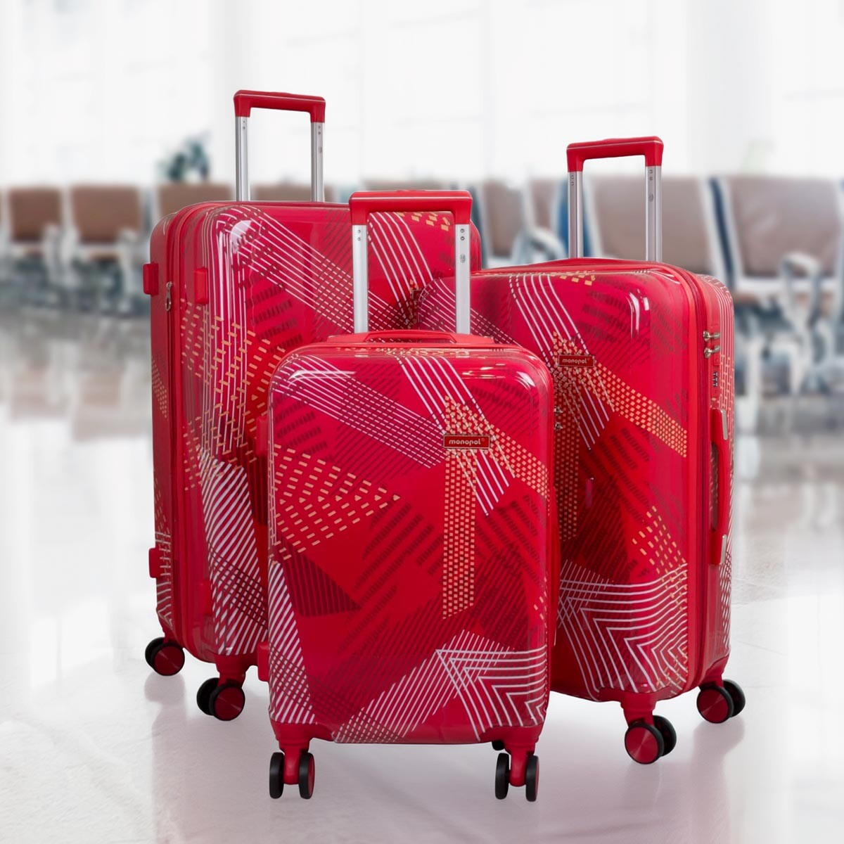 Kufre Ravenna, sada 3 kusov, červené