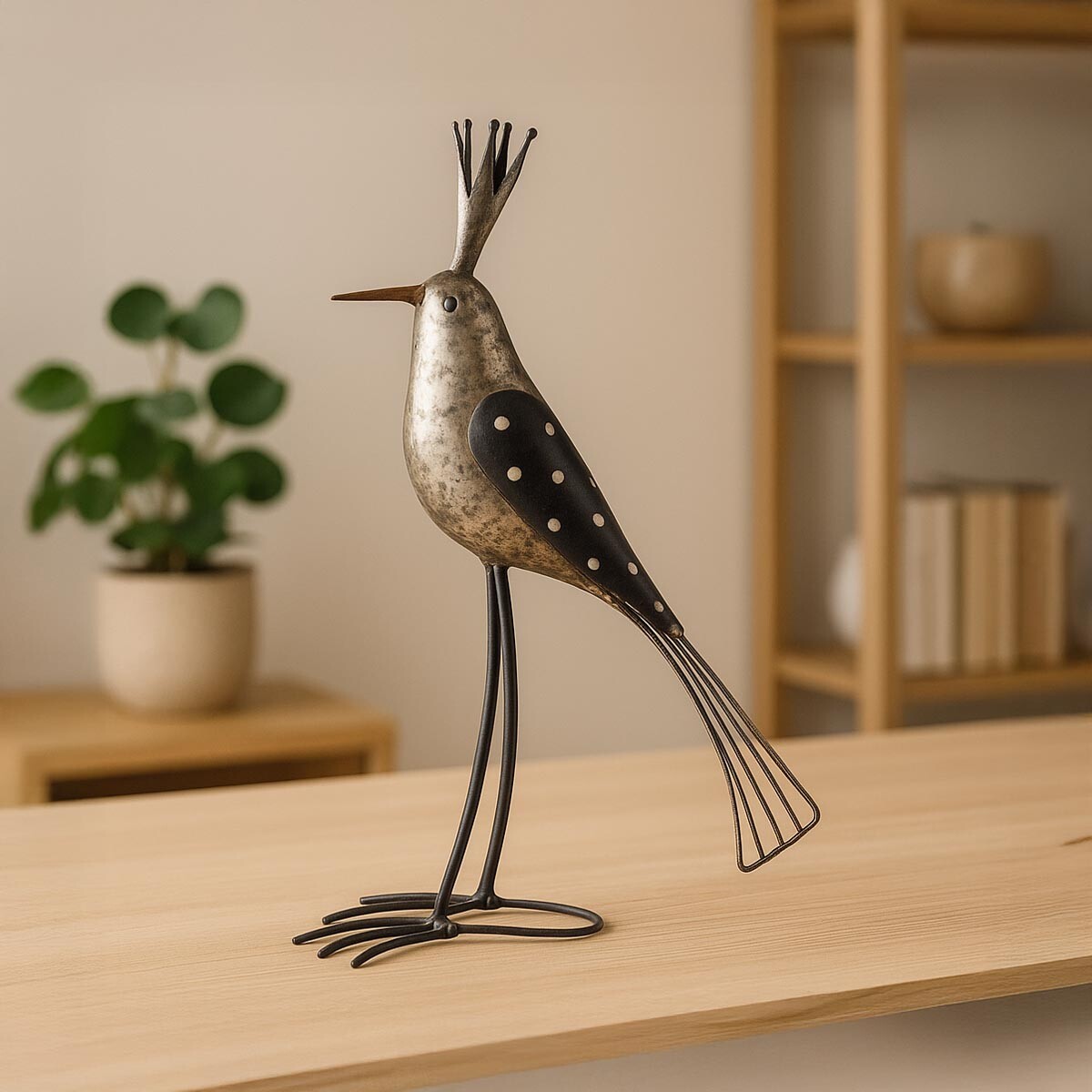 Kovová dekorácia Bird King