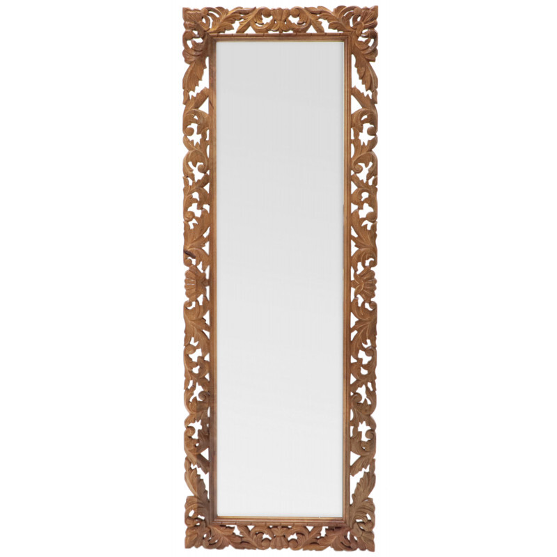 indickynabytok.sk - Zrkadlo Retro 60x170 ručne vyrezávaný indický masív mango