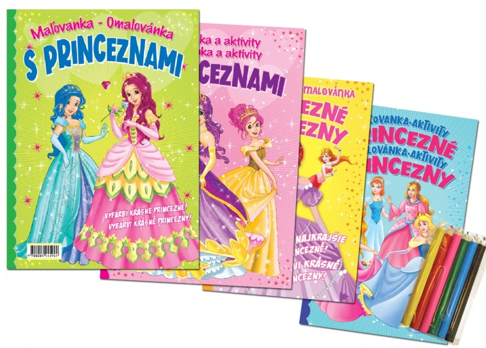 Maľovanka s aktivitami Princezné