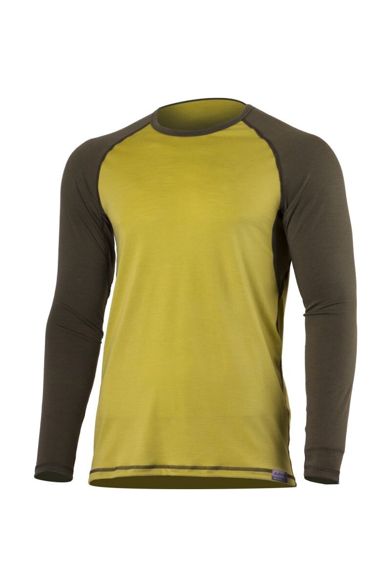 Lasting MARIO 6463 horčicovej pánske vlnené merino triko Veľkosť: M 8595067890685