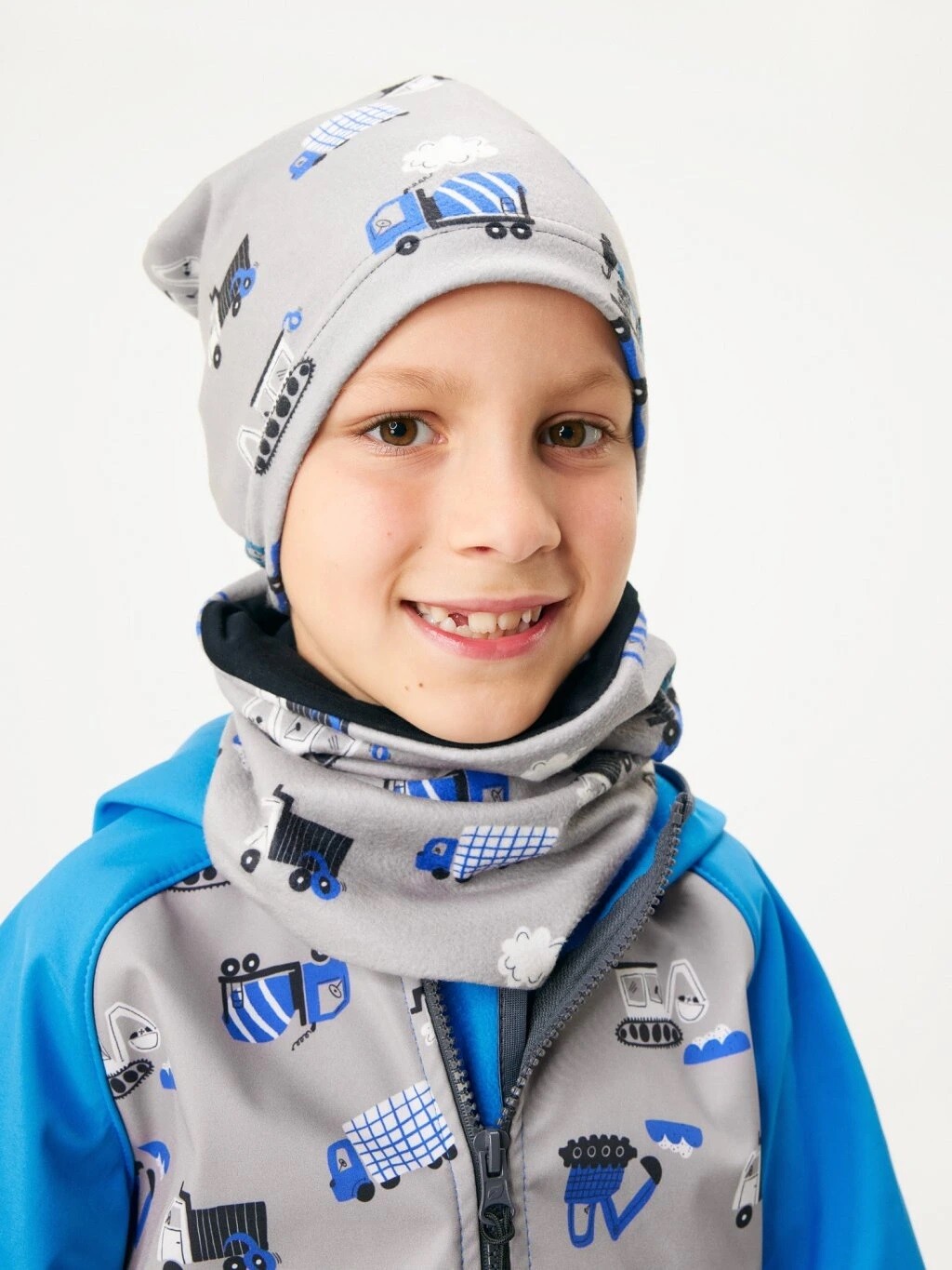 Unuo Unuo, Detská čiapka fleecová Basic, Bager Veľkosť: M 8596227161065