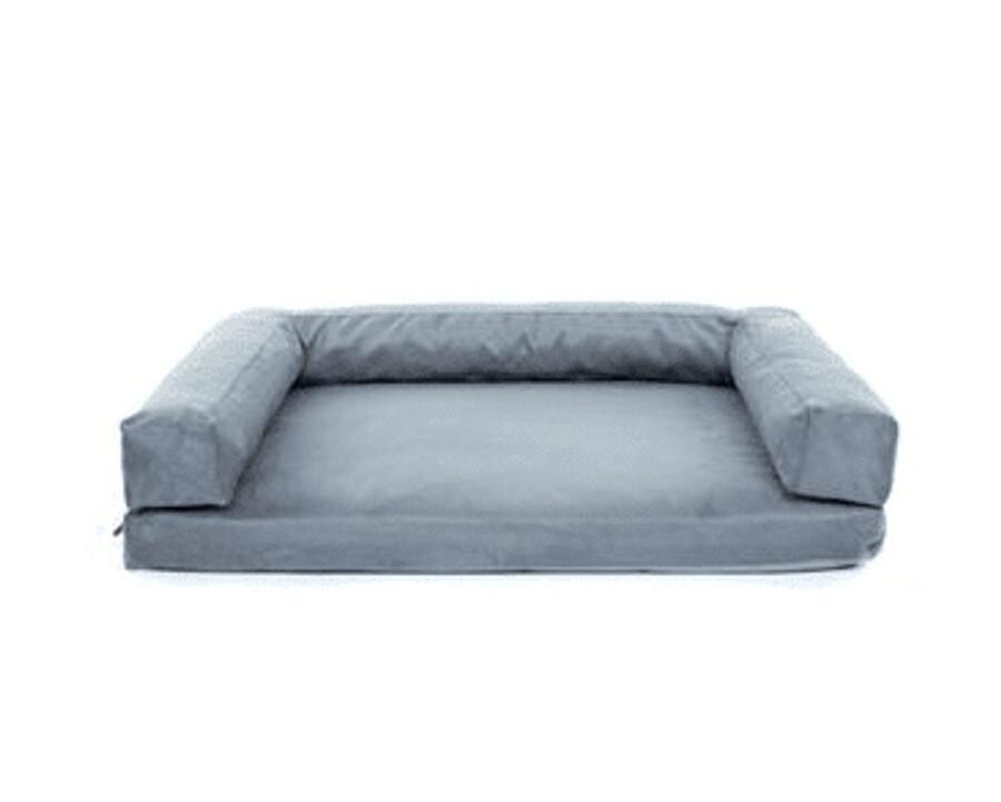 Aminela pelíšek s okrajem 80x60cm Half and Half šedá/šedá