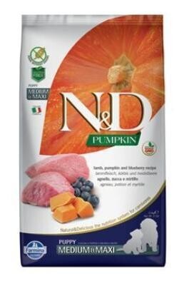 N&D Pumpkin DOG Puppy M/L Lamb & Blueberry
