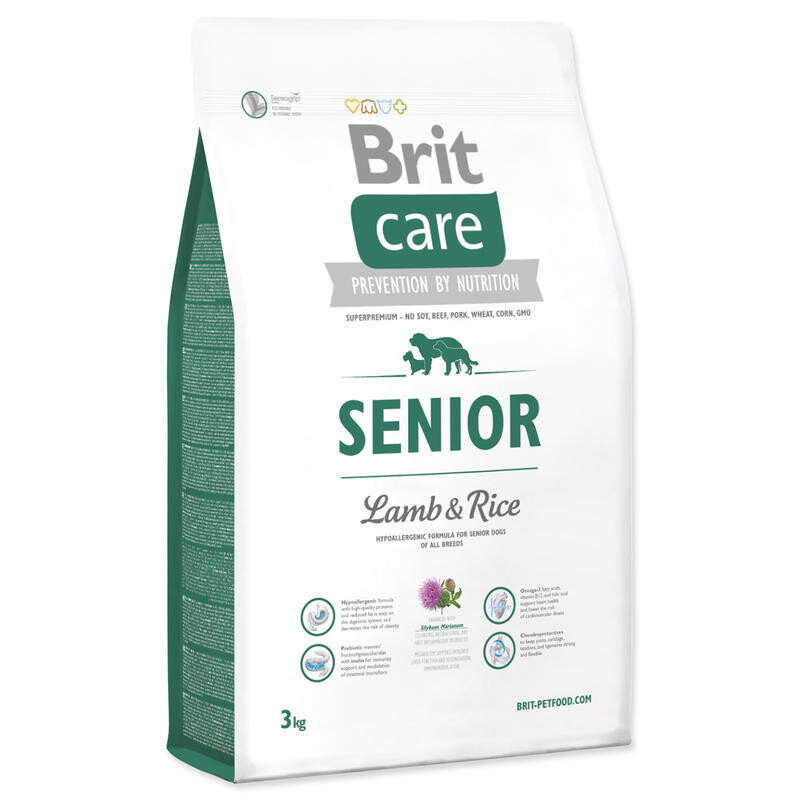 Granule Hypoalergenní krmivo Granule BRIT Care Senior All Breed Lamb & Rice 3kg