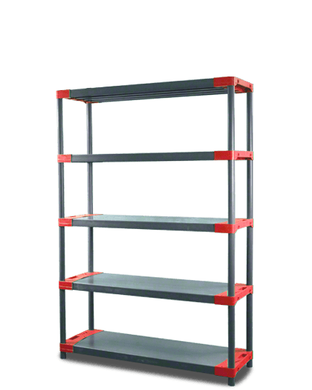 REGÁL PLASTOVÝ Jupiter-5 180x110x46 PVC Povrchová úprava: Červená