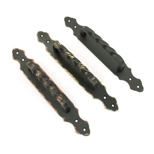 Kované ozdobné madlo ANR 19 cm - čierna