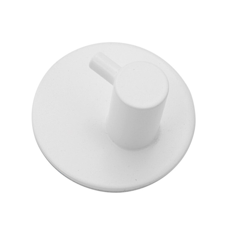 Samolepiaci vešiak okrúhly  - biely