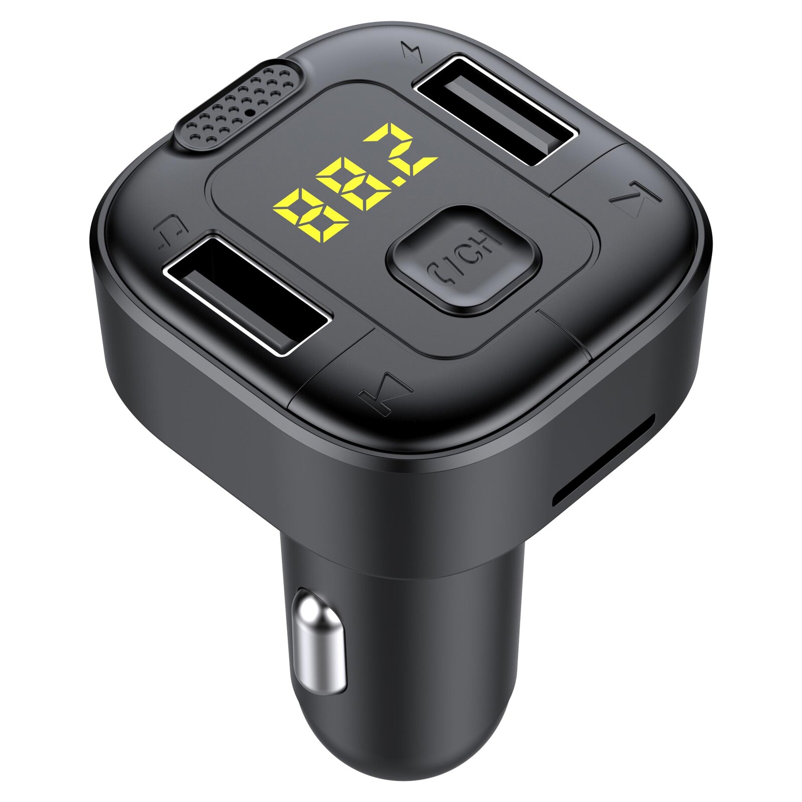 Sencor SWM 2000 Bluetooth FM modulátor do auta USB nabíjanie, Prehrávanie z USB a Micro SD, Merač napätia v napájacej sústave automobilu, Oranžový