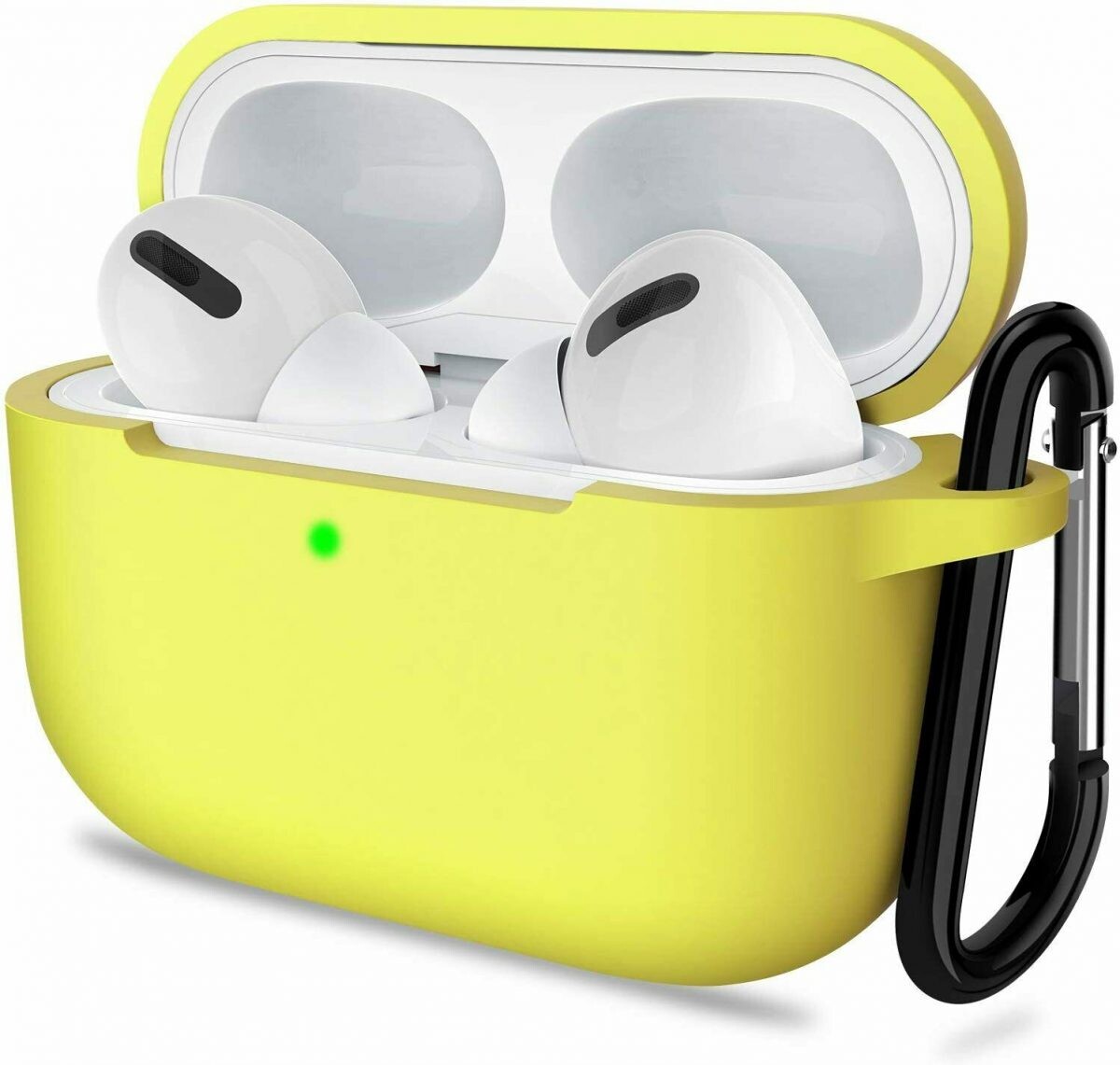 Silikónové púzdro pre Airpods 3 s karabínou - Žltá