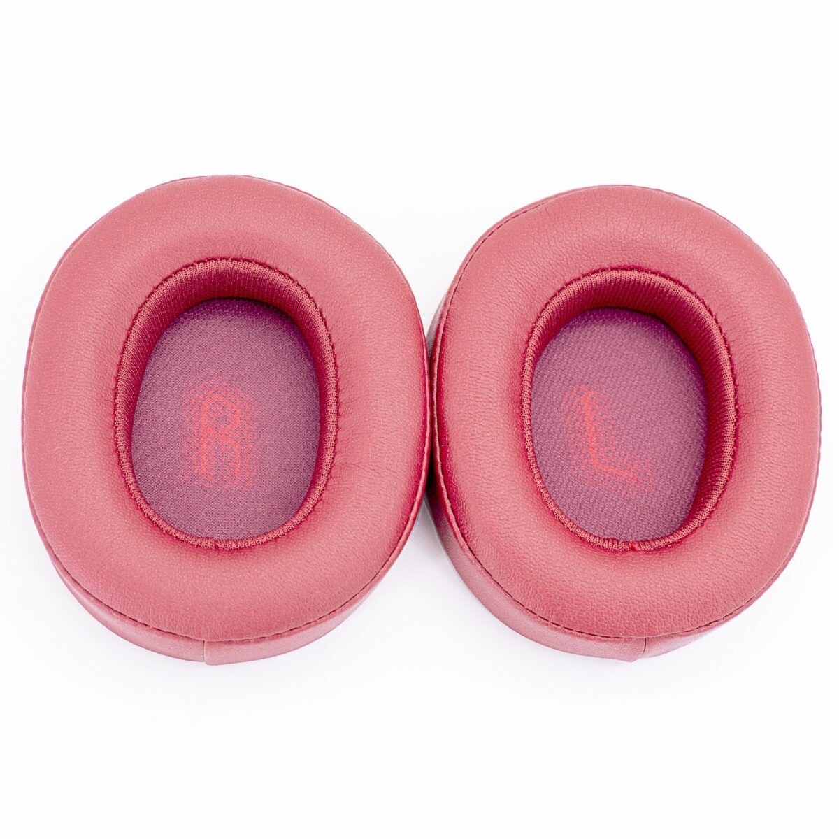 Náhradné náušníky pre slúchadlá JBL E55BT - Červené, kožené