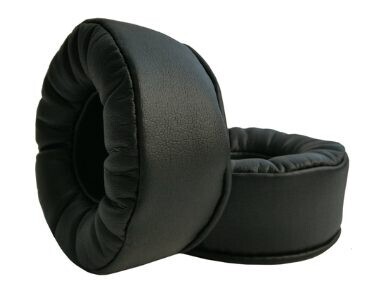 Náhradné náušníky pre slúchadlá AiAiAi TMA1 a TMA2 - Čierne, kožené so švami