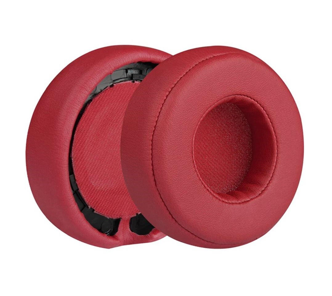 Náhradné náušníky pre slúchadlá Beats Dr. Dre Pro a Beats Dr. Dre Pro Detox - Červené, kožené