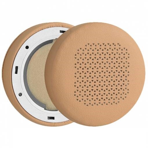 Náhradné náušníky pre slúchadlá JBL Duet Bluetooth - Khaki, kožené