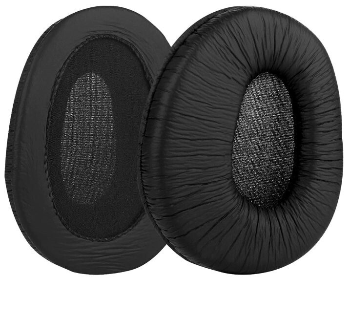 Náhradné náušníky pre slúchadlá Sony MDR-Z600, Z900, V600, V900, V900HD, 7509, 7509HD - Čierne, kožené