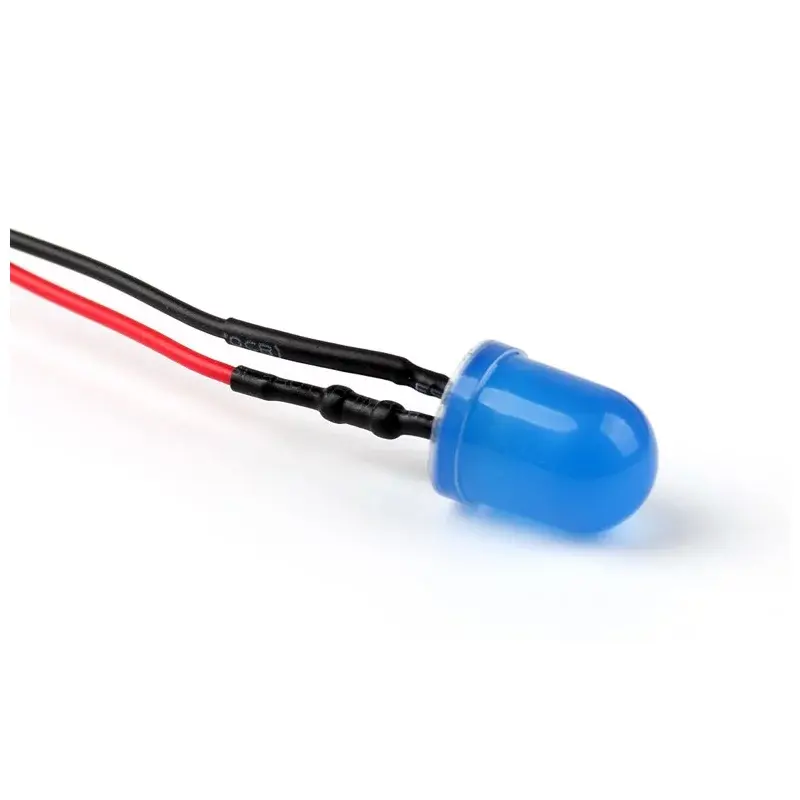 12V LED Dióda 10mm, Modrá difúzna