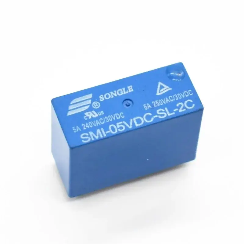 Relé SMI-05VDC-SL-2C, 5V DC/250V AC 5A