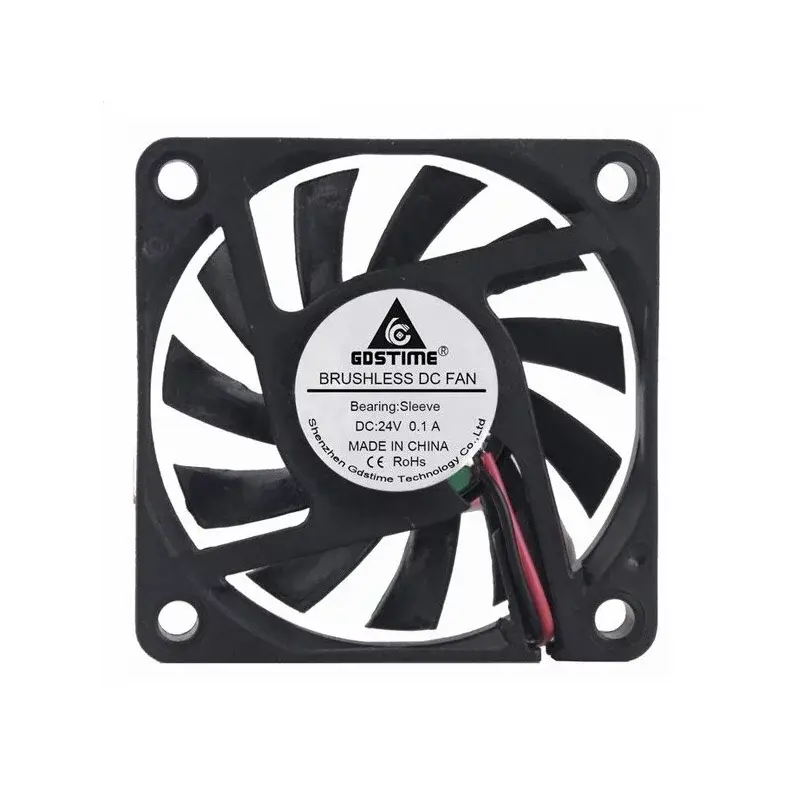 Ventilátor 60x60x10mm, 24V DC, XH2.54 - 2Pin