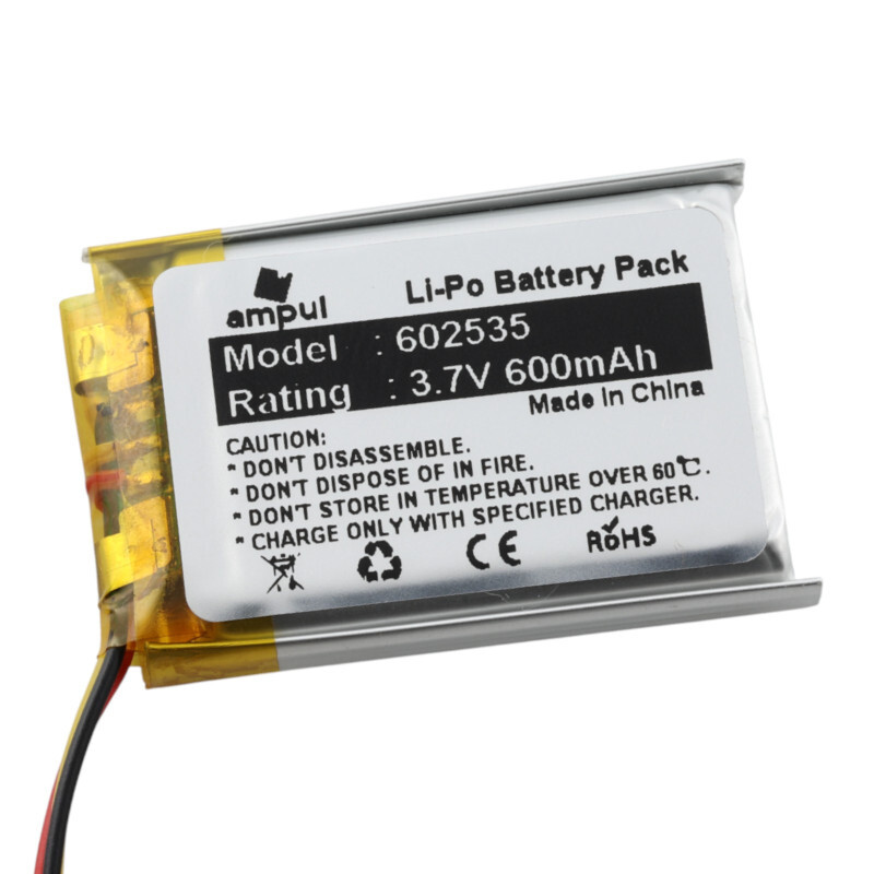 Li-Pol batéria 600mAh, 3.7V, 602535, 3pin