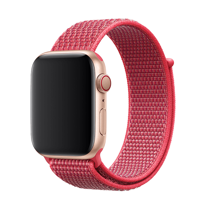 Marvelli - Nylonový remienok na Apple Watch - Ibištek Veľkosť: 42/44/45/46/49mm, Farba: Granátové jablko