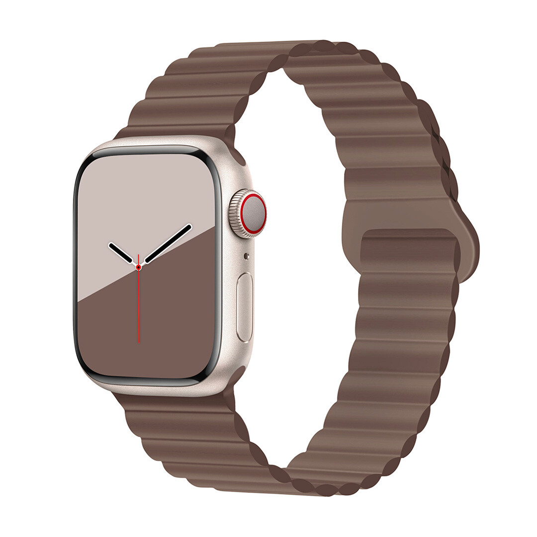 Štýlový remienok s magnetom na Apple Watch - Chocolate Veľkosť: 42/44/45/46/49mm, Farba: Tmavo hnedá