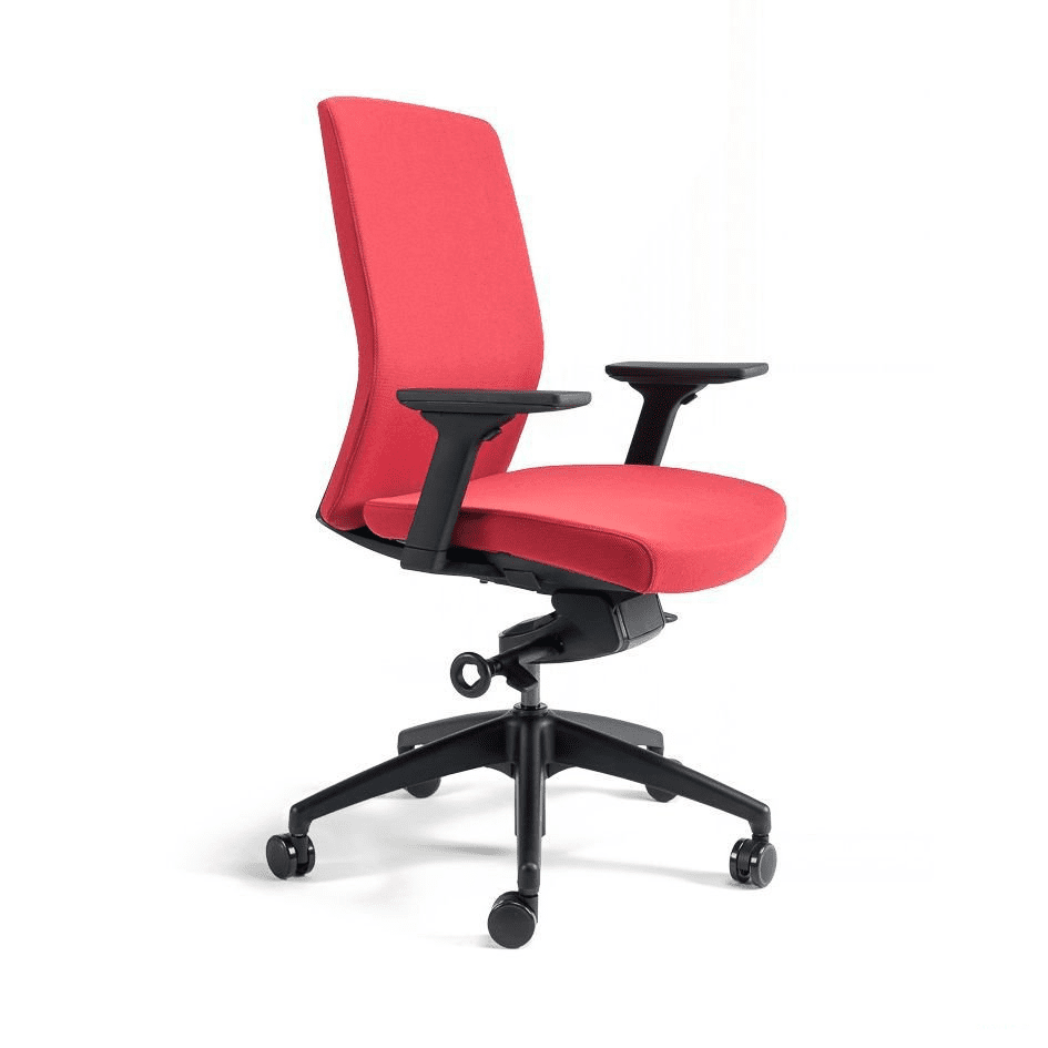 Kancelárska ergonomická stolička BESTUHL J2 BP — viac farieb, bez podhlavníka Červená 202