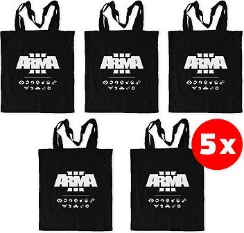 Arma 3 Eco – Friendly Shopping Bag Black 5 ks – taška
