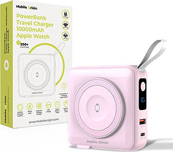 Mobile Origin Powerbank & Travel Charger Lightning/USB-C Cable MagSafe/AW/iPhone Compatible Pink
