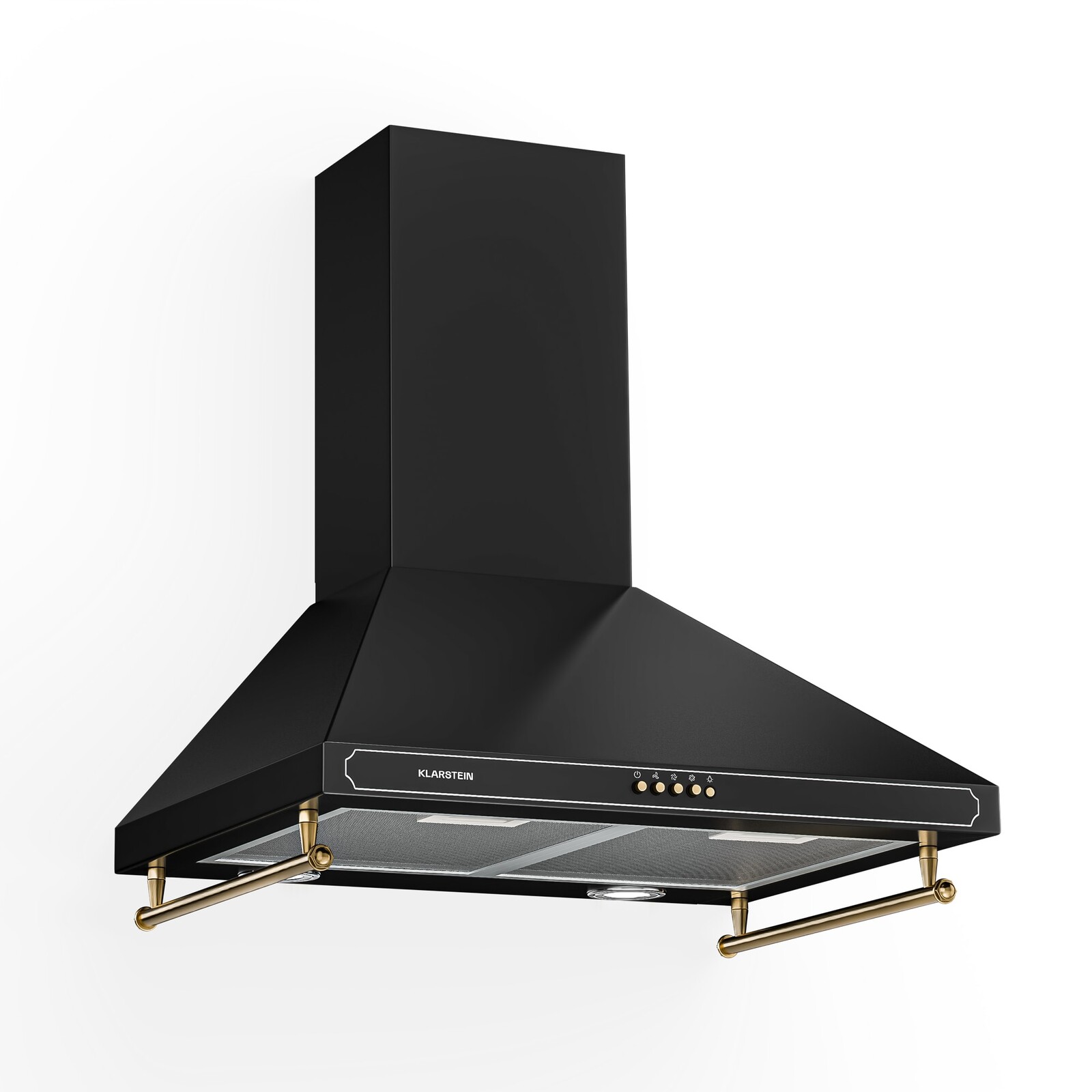 Klarstein Victoria, digestor, 60 cm, nástenný, 644,5 m³/h, LED, retro dizajn, čierny