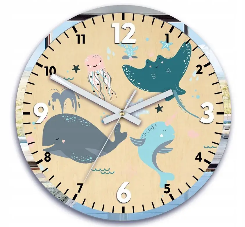Dětské nástěnné hodiny Mirro Oceán 30 cm vícebarevné