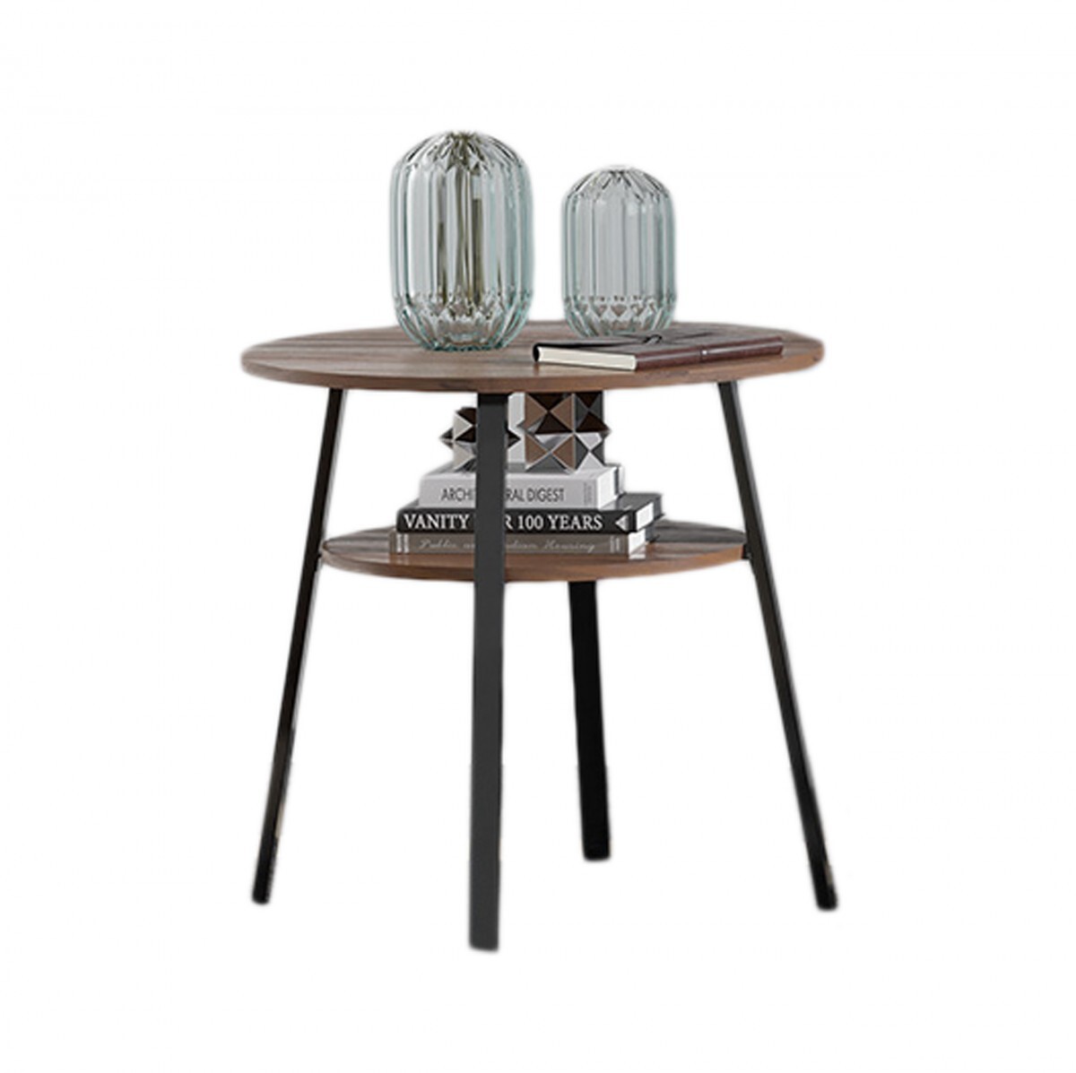 Odkladací stolík CHAD hnedý/čierny