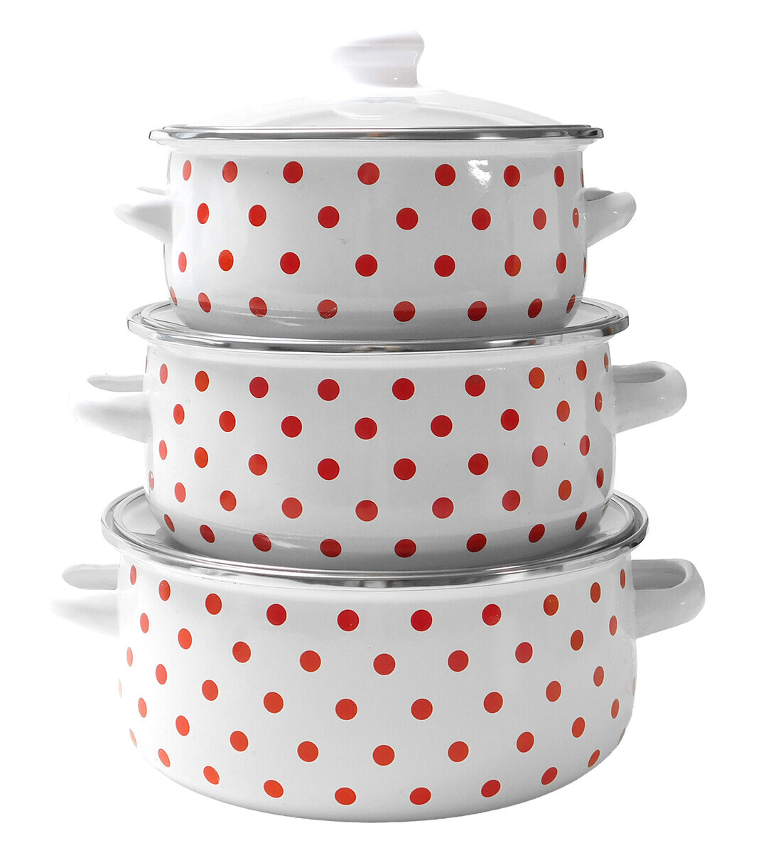 MAKRO - Sada hrncov s pokrievkou 3-dielna 16,18,20cm