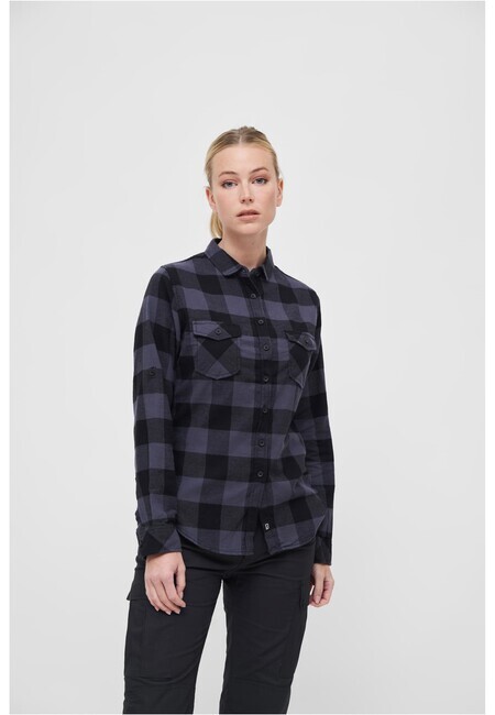 Brandit Amy Flanell Shirt GIRLS black/grey - S