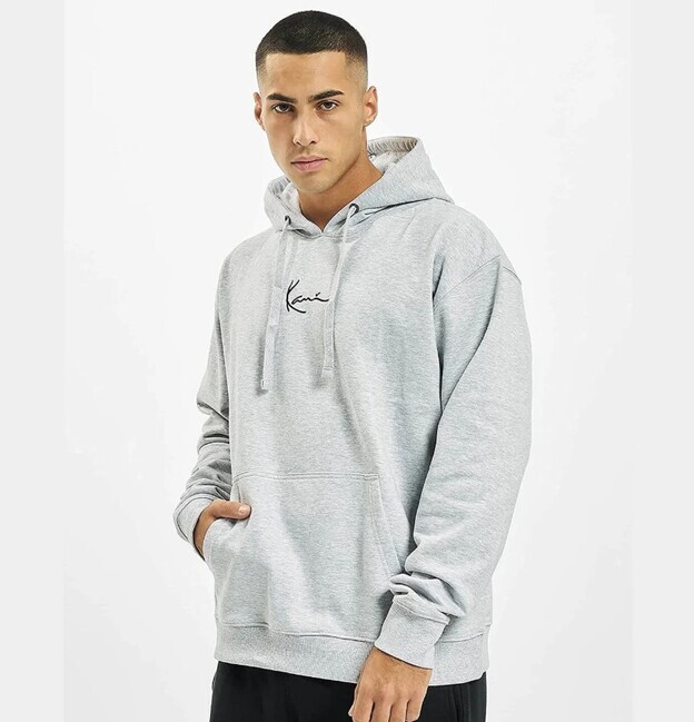 Mikina Karl Kani Small Signature Hoodie Grey - L