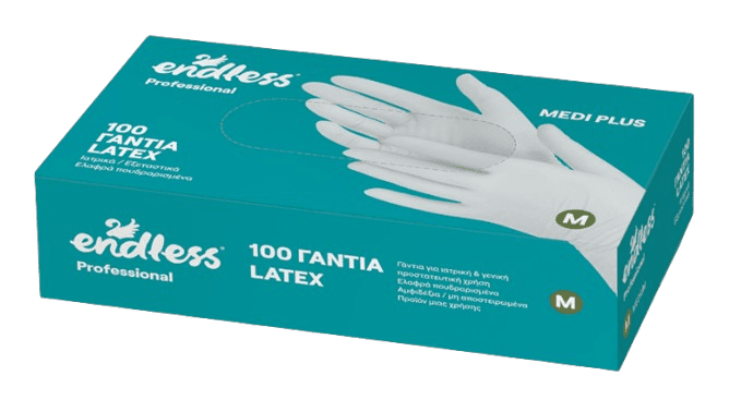 ENDLESS MEDI PLUS - Latexové rukavice M, 100 ks