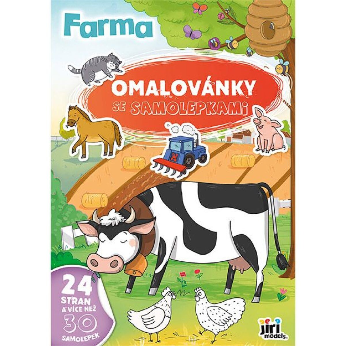 Jiří Models Omaľovánky A4 so samolepkami Farma