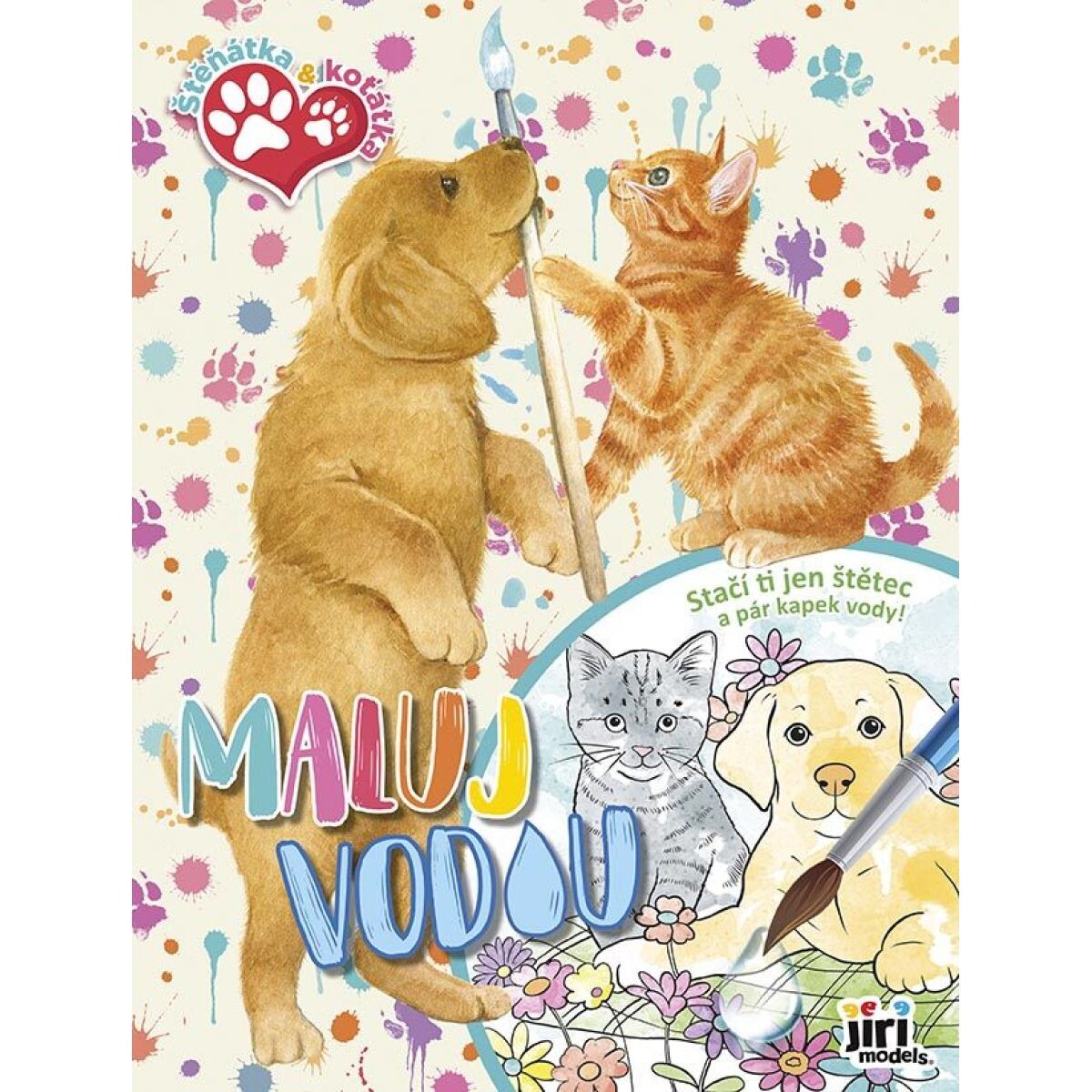 Jiri Models Maľuj vodou A4 Šteniatka a mačiatka
