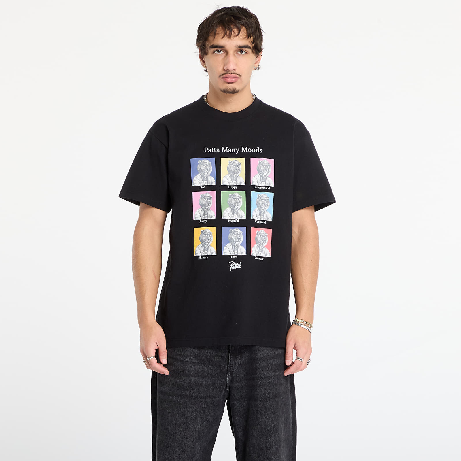Tričko Patta Many Moods T-Shirt UNISEX Black XL