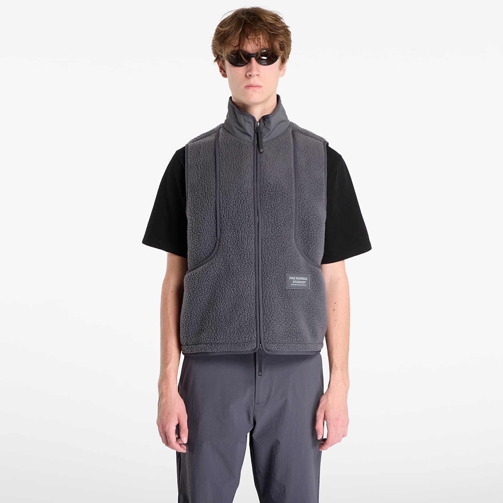 Vesta Pas Normal Studios Off-Race Pile Fleece Vest Steel M