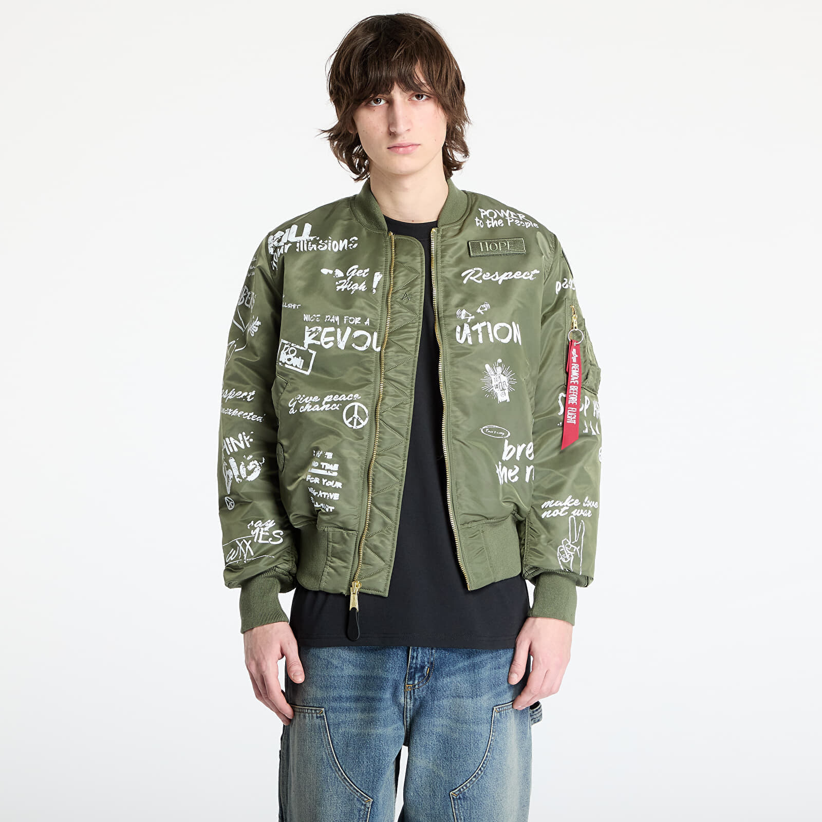 Bunda Alpha Industries MA-1 Peace Sage Green L