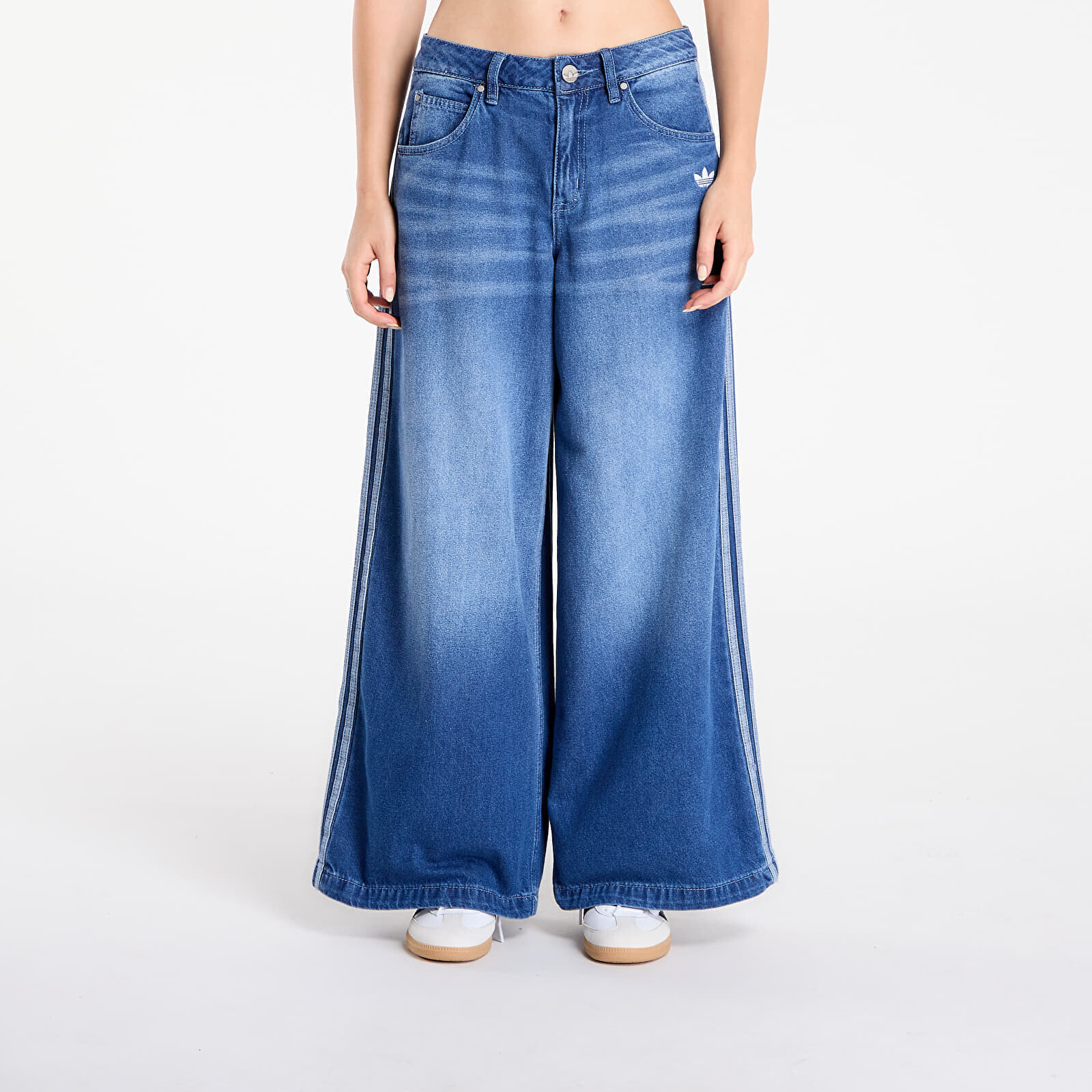 Džínsy adidas Adicolor Denim Adilenium Wide Pant Indigo Denim 27/30