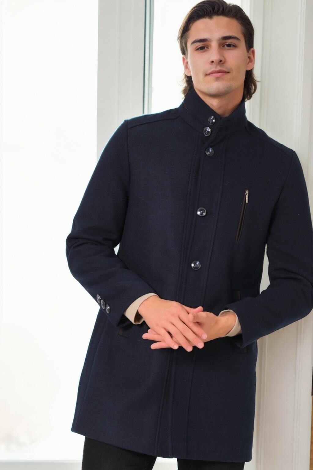 PLT9386 DEWBERRY MEN'S COAT-NAVY BLUE