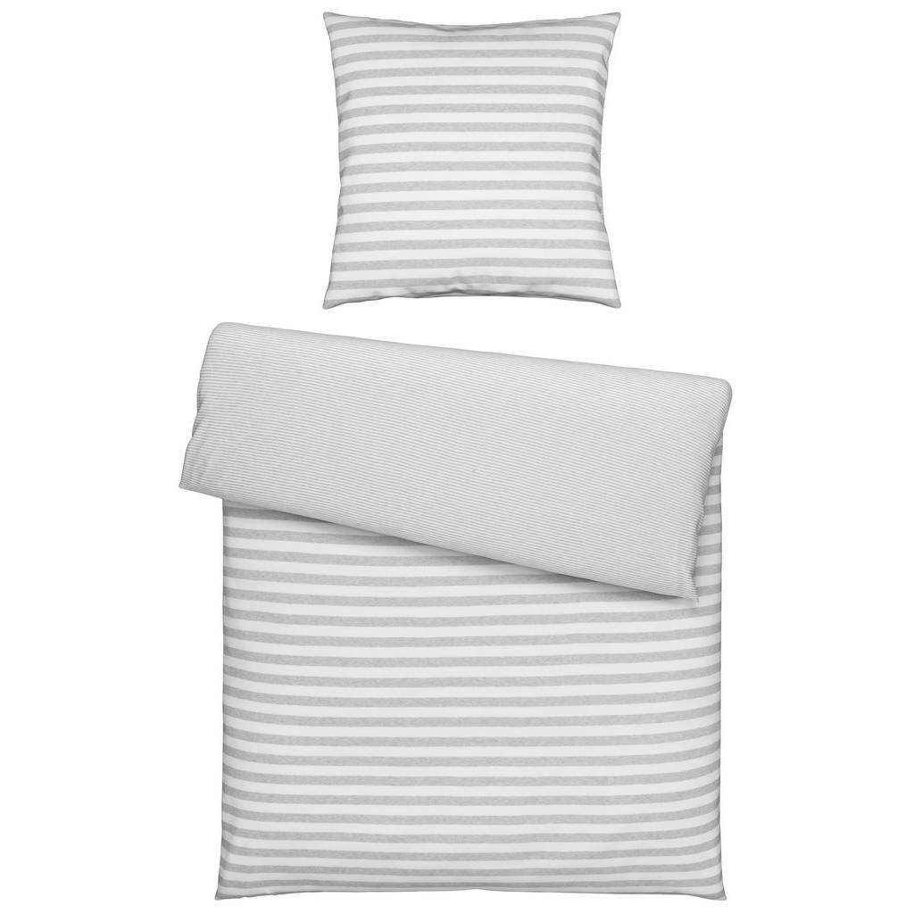Bio:Vio OBOJSTRANNÁ POSTEĽNÁ BIELIZEŇ, džersej, strieborná, 135/200 cm