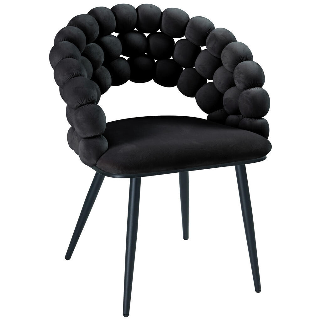 Novel STOLIČKA S PODRÚČKAMI, železo, zamat, čierna