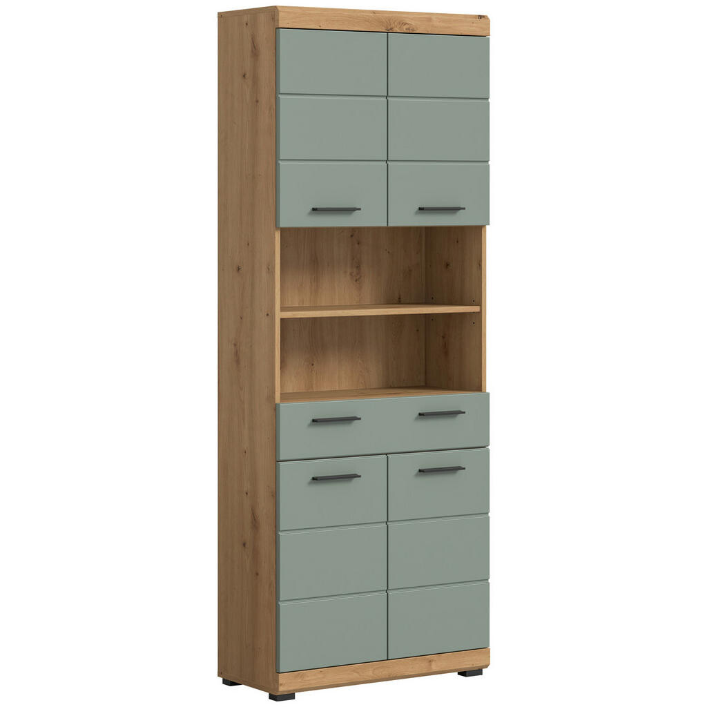 MID.YOU VYSOKÁ SKRINKA, šalviovozelená, 74/191/31 cm