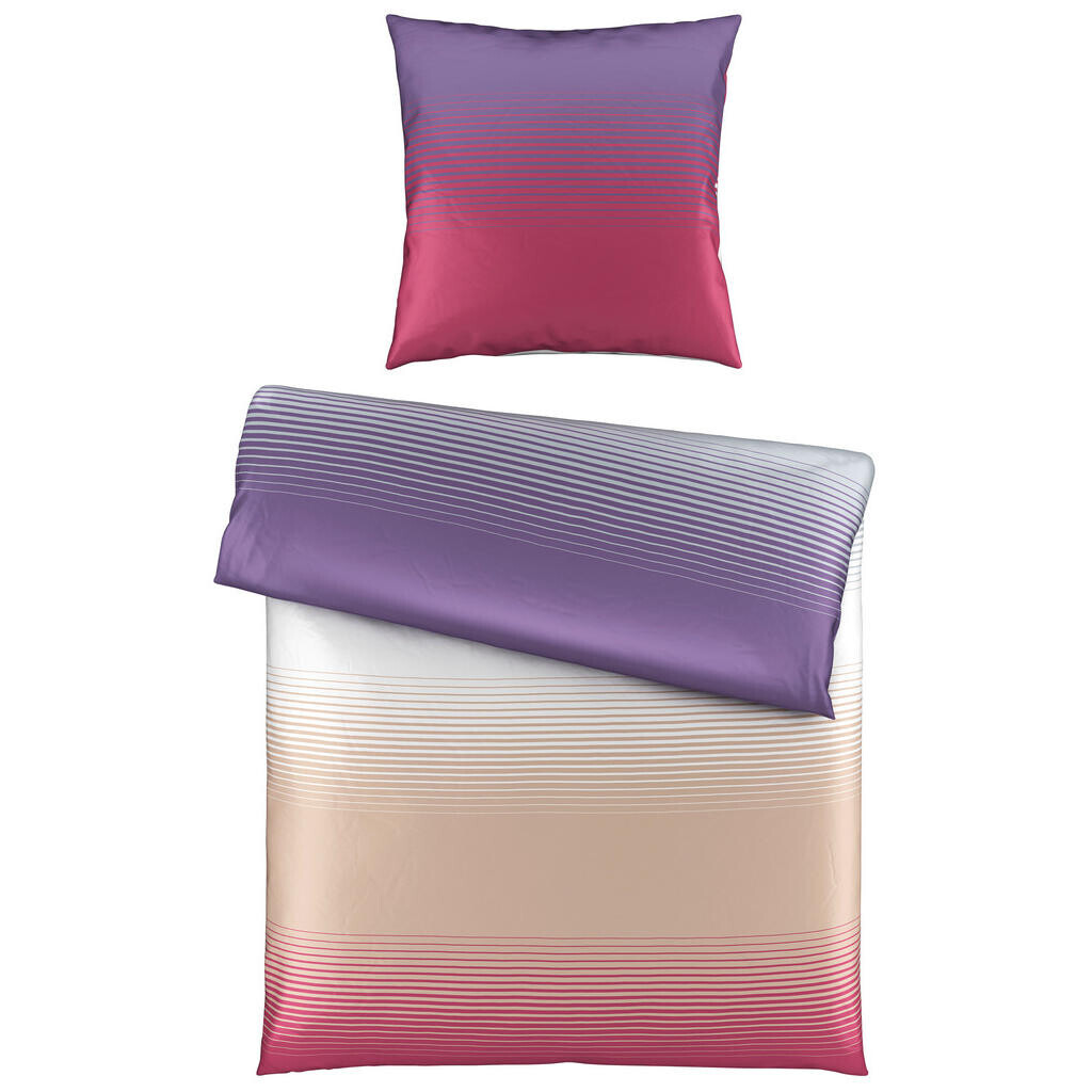 Novel POSTEĽNÁ BIELIZEŇ, satén, ružová, 135/200 cm